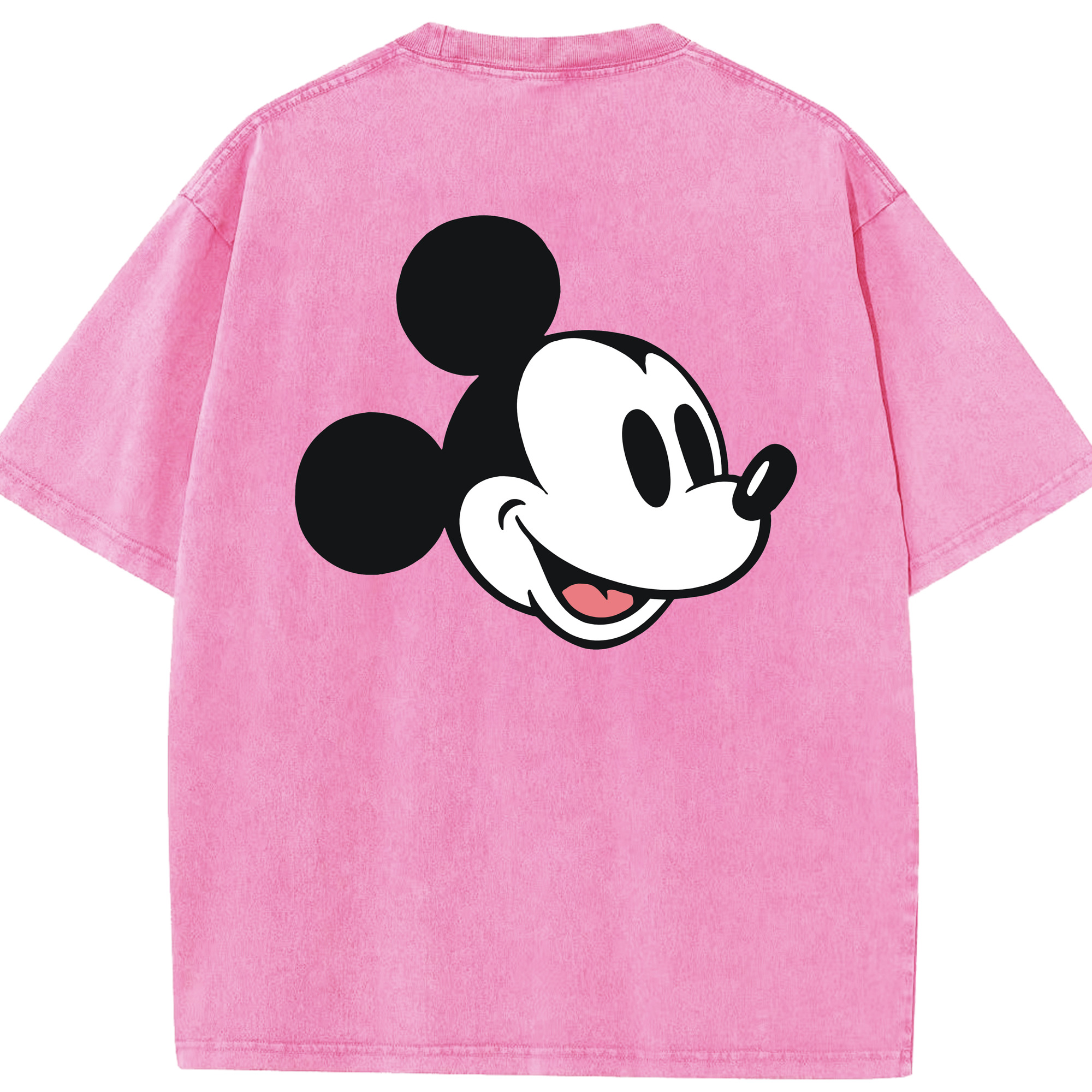 （画像用） ミッキーマウス Mickey Mouse 綿100% ヴィンテージ風 半袖Tシャツ（背面プリント）